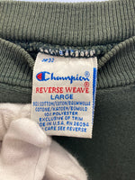 チャンピオン Champion リバースウィーブ Reverse Weave  3段プリント クルーネック スウェット GRANDMA'S ATHLETIC DEPT USA製 スウェット プリント グリーン Lサイズ 101MT-1379