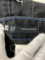 【中古】ディースクエアード DSQUARED2 デニムパンツ ジーンズ デニム 刺繍 ブラック 201MB-127