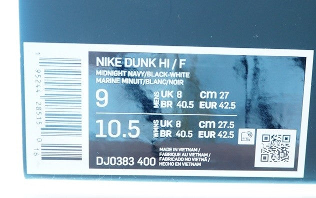 ナイキ NIKE DUNK HI / F FRAGMENT DESIGN TOKYO MIDNIGHT NAVY/BLACK ...