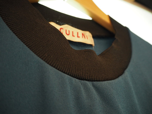 クルニ CULLNI アシンメトリースリットロンT EX.shirt docking PO 長袖カットソー ドッキング トップス メンズ  サイズ１ 日本製 20-SS-049 ロンT ストライプ グリーン 101MT-764