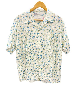 ダイリク DAIRIKU Flower Children 21SS Wyatt Open Collar Shirt 花柄 Made in JAPAN 21SS S-4 半袖シャツ 総柄 ホワイト Mサイズ 101MT-2029