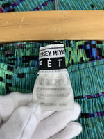 【中古】イッセイミヤケフェット ISSEY MIYAKE FETE プリーツ フレアスカート スカート 総柄 マルチカラー 201LB-35