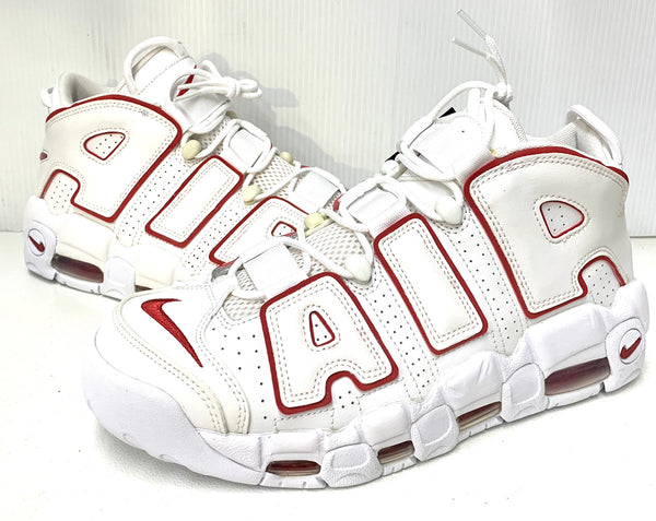 ナイキ NIKE AIR MORE UPTEMPO WHITE/VARSITY RED (2021) 921948-102 メンズ靴 スニーカー ロゴ  ホワイト 27.5cm 201-shoes577