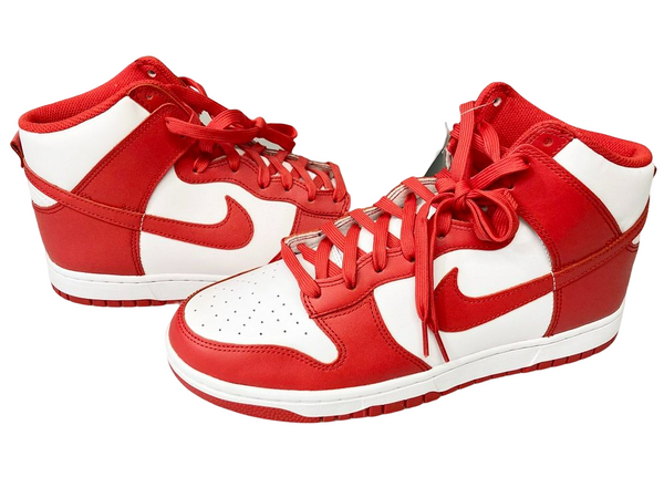 ナイキ NIKE DUNK HI RETRO WHITE/UNIVERSITY RED ダンク ハイ セント・ジョーンズ大学 ユニバーシティレッド レッド系 赤 シューズ DD1399-106 メンズ靴 スニーカー レッド 28.5cm 101-shoes859