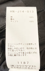 ヨウジ ヤマモト YOHJIYAMAMOTO Yohji Yamamoto POUR HOMME 20SS BLACK Scandal ウールギャバジンバックプリーツジャケット ジャケット ブラック系 黒 Made in JAPAN HN-J14-013-1-02 2 ジャケット 無地 ブラック 101MT-929