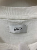 シオタ CIOTA 2021SS T-SHIRTS with POCKET ポケット付き スビンコットン CSLM-106M Tシャツ 無地 ホワイト 201MT-1043