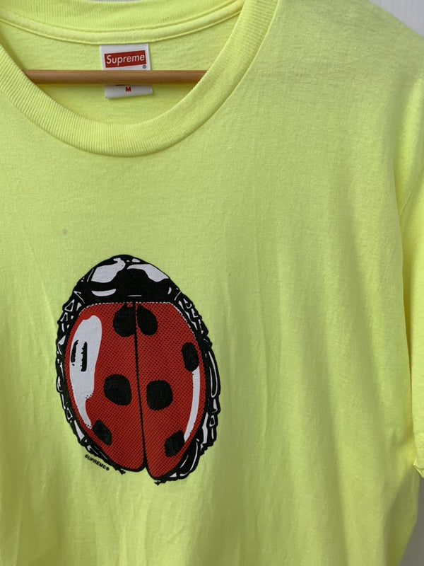 シュプリーム SUPREME Ladybug Tee てんとう虫 グラフィック 18SS Tシャツ プリント イエロー Mサイズ 201MT-227