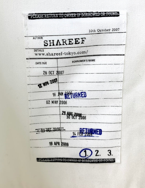 シャリーフ SHAREEF 19SS ベビーデザインシャツ カーディガン プリント ホワイト 201MT-1660