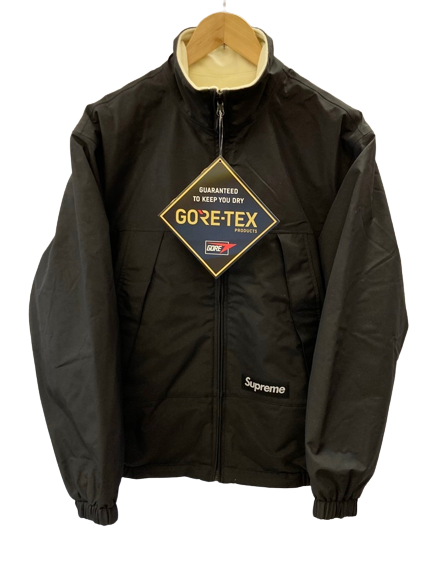 シュプリーム SUPREME GORE-TEX Reversible Polartec Lined Jacket Black SS22 ゴアテックス リバーシブル ポーラテック ラインド ジャケット 黒 ブラック アウター ジャケット ジャケット ロゴ ブラック Sサイズ 101MT-393
