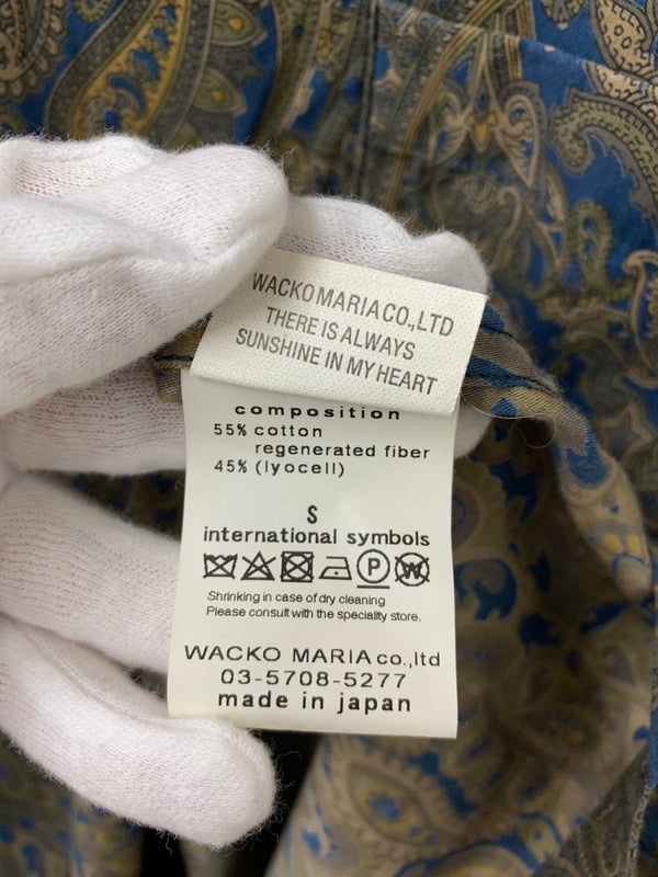 ワコマリア WACKO MARIA GUILTY PARTIES 日本製 長袖シャツ ペイズリー グリーン Sサイズ 201MT-1431