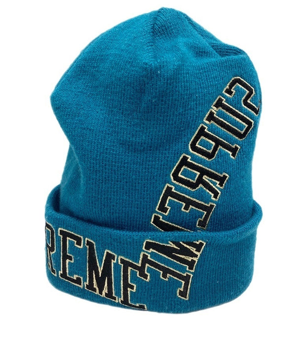 シュプリーム SUPREME New Era Multi Arc Beanie Teal ニューエラ マルチアークロゴビーニー 22SS 帽子 メンズ帽子 ニット帽 ロゴ ブルー 101hat-76