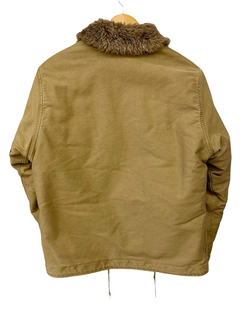 ヒューストン HOUSTON DECK JACKET TIGHT MODEL N-1デッキジャケット 5N-1X 65913 ベージュ系 日本製 サイズ40 ジャケット ワンポイント ベージュ 101MT-1294