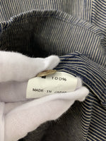 ストームベッカー STORM BECKER 厚手シャツ ストライプ 長袖シャツ 刺繍 ネイビー Sサイズ 201MT-422
