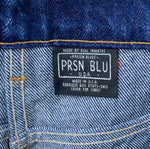 プリズンブルース PRISON BLUES ワークジーンズ デニム ロゴ ネイビー 201MB-398