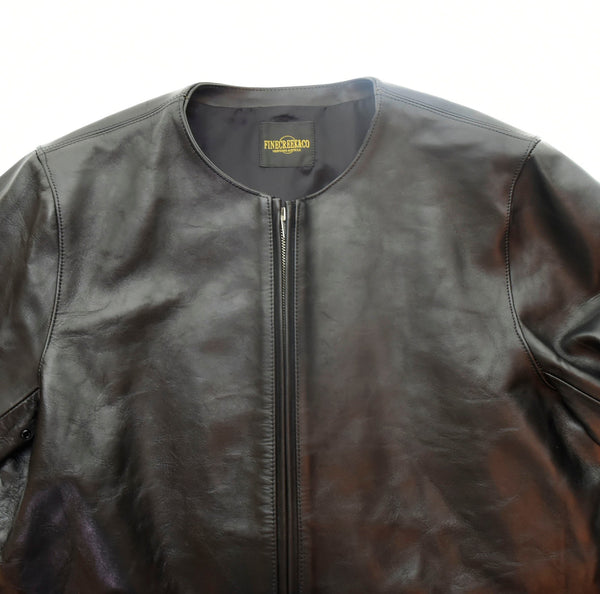 ファインクリークレザーズ FINECREEK LEATHERS leather jacket レザージャケット 黒 42 ジャケット 無地 ブラック 103MT-11
