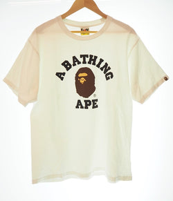 ア ベイシング エイプ A BATHING APE BAPE APE APE HEAD エイプヘッド プリントTシャツ 半袖 半袖カットソー トップス 白 Tシャツ プリント ホワイト Lサイズ 101MT-899