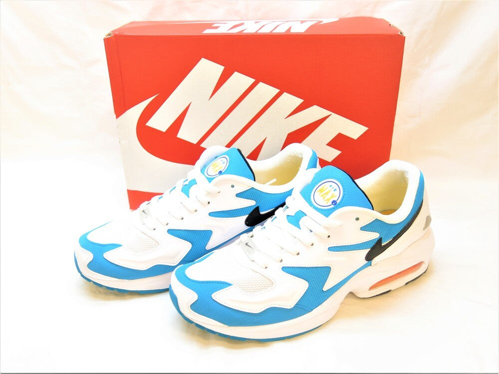 NIKE AIR MAX 2 LIGHT WHITE/BLACK BLUE LAGOON ナイキ エアマックス