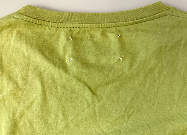 メゾン マルジェラ MAISON MARGIELA PRINTED T-SHIRT トップス Ｔシャツ 半袖 クルーネック カセットセープ プリント Made in ITALY グリーン系 サイズ48 Tシャツ プリント グリーン 101MT-702