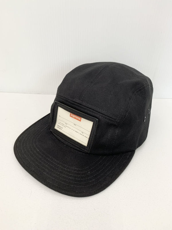 【中古】シュプリーム SUPREME Campcap キャンプキャップ 帽子 メンズ帽子 キャップ ロゴ ブラック 201goods-77