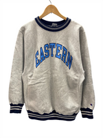 チャンピオン Champion 90s リバースウィーブ REVERSE WEAVE ヴィンテージ スウェット プルオーバー  トップス アメリカ製 USA製  リンガー EASTERN アーチプリント スウェット プリント グレー Lサイズ 101MT-1643