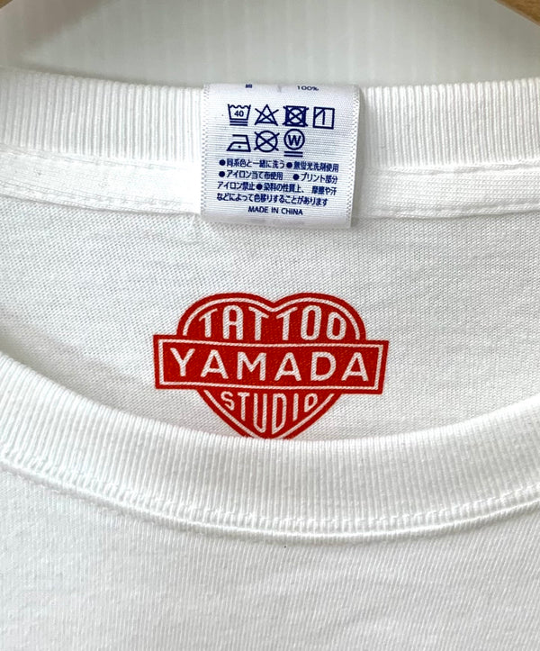 タトゥースタジオ 山田  TATTOO STUDIO YAMADA Tシャツ プリント ホワイト Lサイズ 201MT-1698