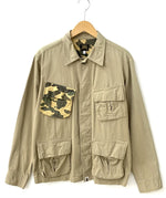 アベイシングエイプ A BATHING APE  ファティーグジャケット 1stカモ ミリタリー シャツ ポケット 1930-140-017 ジャケット カモフラージュ・迷彩 ベージュ Mサイズ 201MT-776