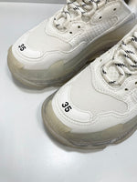 バレンシアガ BALENCIAGA Triple S Sneakers Clear Sole トリプルS クリアソールスニーカー ダッドスニーカー ダッドシューズ 544351 レディース靴 スニーカー ホワイト 23cm 101-shoes1225