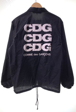 コムデギャルソン COMME des GARCONS 17AW CDG コーチジャケット バックプリント ジャケット ロゴ ブラック Sサイズ 201MT-2117