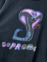 シュプリーム SUPREME 21SS Snake Tee クルーネック スネーク コブラ 蛇 Tシャツ プリント ブラック Mサイズ 201MT-1165