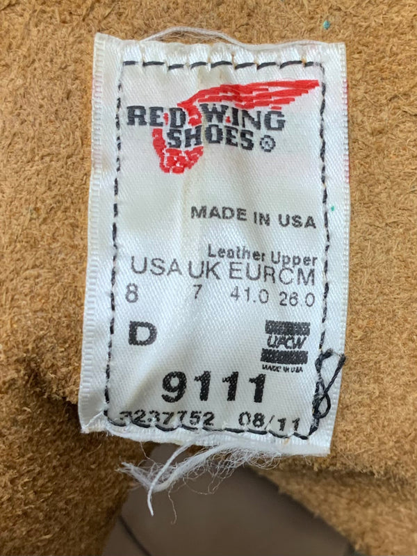 "レッドウィング RED WING 6インチ クラシックラウンド 6"" CLASSIC ROUND  RW-9111 レディース靴 ブーツ エンジニア ロゴ ブラウン 26cm 201-shoes638 "