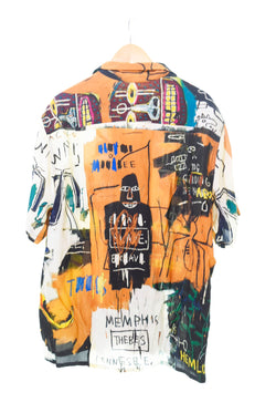 ワコマリア WACKO MARIA 21SS JEAN-MICHEL BASQUIAT HAWAIIAN SHIRT バスキア オープンカラーシャツ  半袖シャツ 総柄 マルチカラー Lサイズ 103MT-114