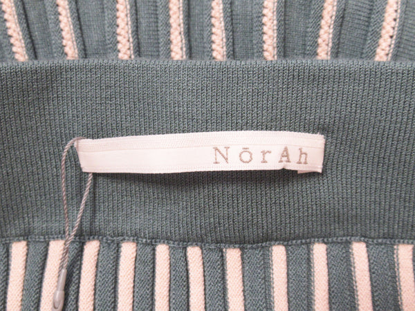 NorAh ノーラ スカート 裾広がり ライン 緑 グリーン タグ付き レディース サイズ38 N8914616 (TP-571)