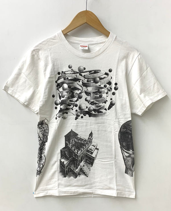 シュプリーム SUPREME m.c.escher Tシャツ プリント ホワイト Sサイズ 201MT-1535