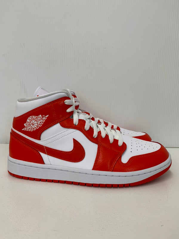 ナイキ NIKE ウィメンズ エア ジョーダン 1 ミッド WMNS AIR JORDAN 1 MID WHITE/HABANERO RED-WHITE BQ6472-116 メンズ靴 スニーカー ロゴ レッド 201-shoes163