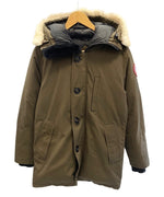 カナダグース CANADA GOOSE JASPER PARKA ジャスパー ダウン アウター  ロゴ 68F8490 ジャケット 無地 カーキ Sサイズ 101MT-1887