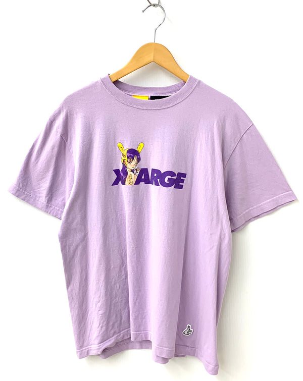 エクストララージ XLARGE  × FR2 コラボ S/S TEE Biker Girl Logo ロゴ Tシャツ プリント パープル Mサイズ 201MT-947