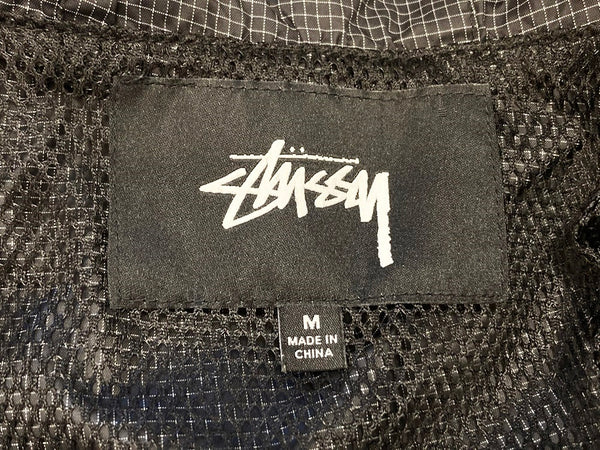 ステューシー STUSSY Contrast Ripstop Anorak ナイロンジャケット アノラック フード ワンポイント ブラック系 黒 115403 ジャケット ロゴ ブラック Mサイズ 101MT-1531