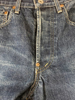 リーバイス Levi's 90S LEVI'S 701XX ビンテージ レプリカ ビックE 赤耳 J22 デニム ジーンズ ボトム DENIM ネイビー系 Made in JAPAN デニム 無地 ネイビー W29L34 101MB-221