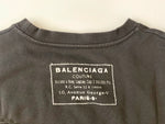 バレンシアガ BALENCIAGA 15SS トレーナー ブラック系 黒 ロゴ プリント トップス クルーネック スウェット 無地 ブラック Mサイズ 101MT-916