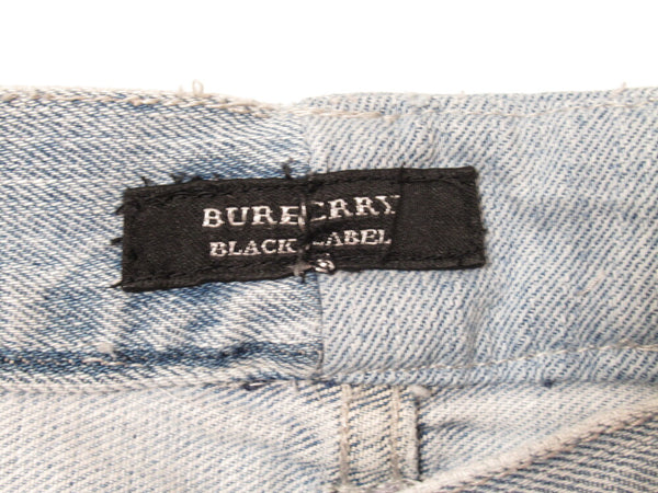 BURBERRY BLACK LABEL バーバリー ブラックレーベル ストレート デニム パンツ  ブルー メンズ ウエスト76 D1R30-512-22
