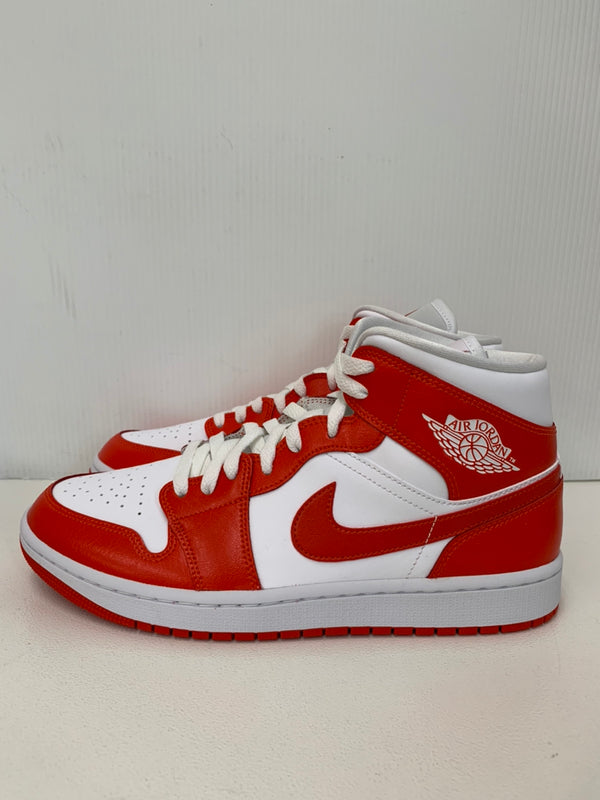 ナイキ NIKE ウィメンズ エア ジョーダン 1 ミッド WMNS AIR JORDAN 1 MID WHITE/HABANERO RED-WHITE BQ6472-116 メンズ靴 スニーカー ロゴ レッド 201-shoes163