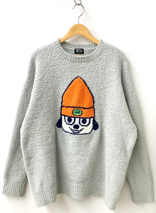 ウィンダンシー WIND AND SEA × PaRappa the Rapper × nestwell パラッパラッパー ネストウェル 21AW クルーネック ニット サイズ4 セーター キャラクター グレー 201MT-1472