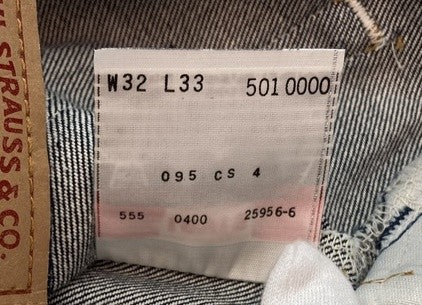 リーバイス Levi's 501xx ジーンズ ボタンフライ サイズ W32×L33 紺 メンズ パンツ ボトムス デニム 無地 ネイビー 101MB-40