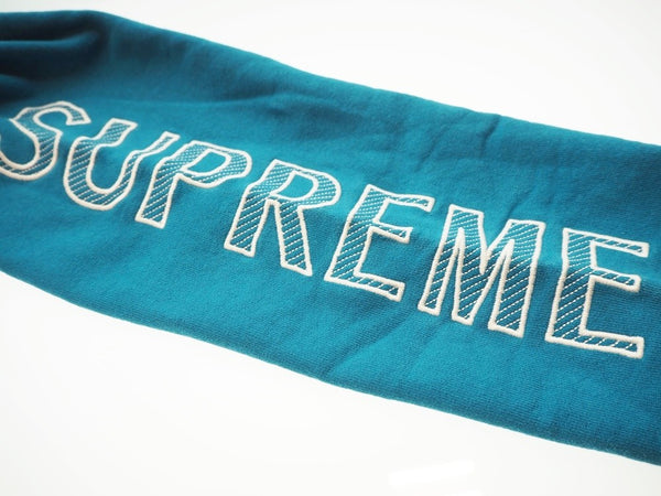 シュプリーム SUPREME 11 week SS18 Supreme Sleeve Embroidery Hooded Sweatshirt パーカ 刺繍 ブルー Mサイズ 101MT-115