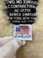 アビレックス AVIREX B-3 ムートンジャケット コート ボア ジャケット 無地 ブラウン 201MT-537