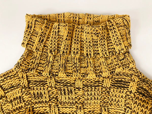 レジェンダ LEGENDA Low gauge Mix Knit YELLOW FREE ローケージ ミック スニット ローゲージニット タートル  LEK078 セーター 総柄 イエロー フリーサイズ 101MT-944