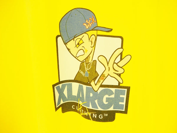 エクストララージ XLARGE LEX プリントTシャツ ロゴ サイズXL 半袖 半袖カットソー トップス 黄色  101212011069 Tシャツ プリント イエロー LLサイズ 101MT-874