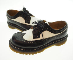 ドクターマーチン Dr.Martens 5アイ ブローグシューズ ベックスソール UK7 黒×白 ツートン パンチング 10458 メンズ靴 その他 ブラック 101-shoes499