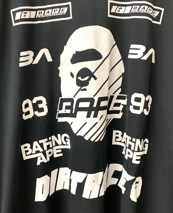 ア ベイシング エイプ A BATHING APE DIRTRACE BMX ロンT ロゴ ブラック 3Lサイズ 201MT-1641