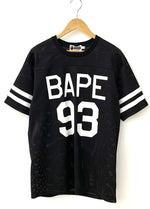 アベイシングエイプ A BATHING APE メッシュ Tee ゲームシャツ Tシャツ プリント ブラック LLサイズ 201MT-524